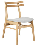 Set of 2 Dining Chairs CYNTHIANA Wood Light Brown/ Grey