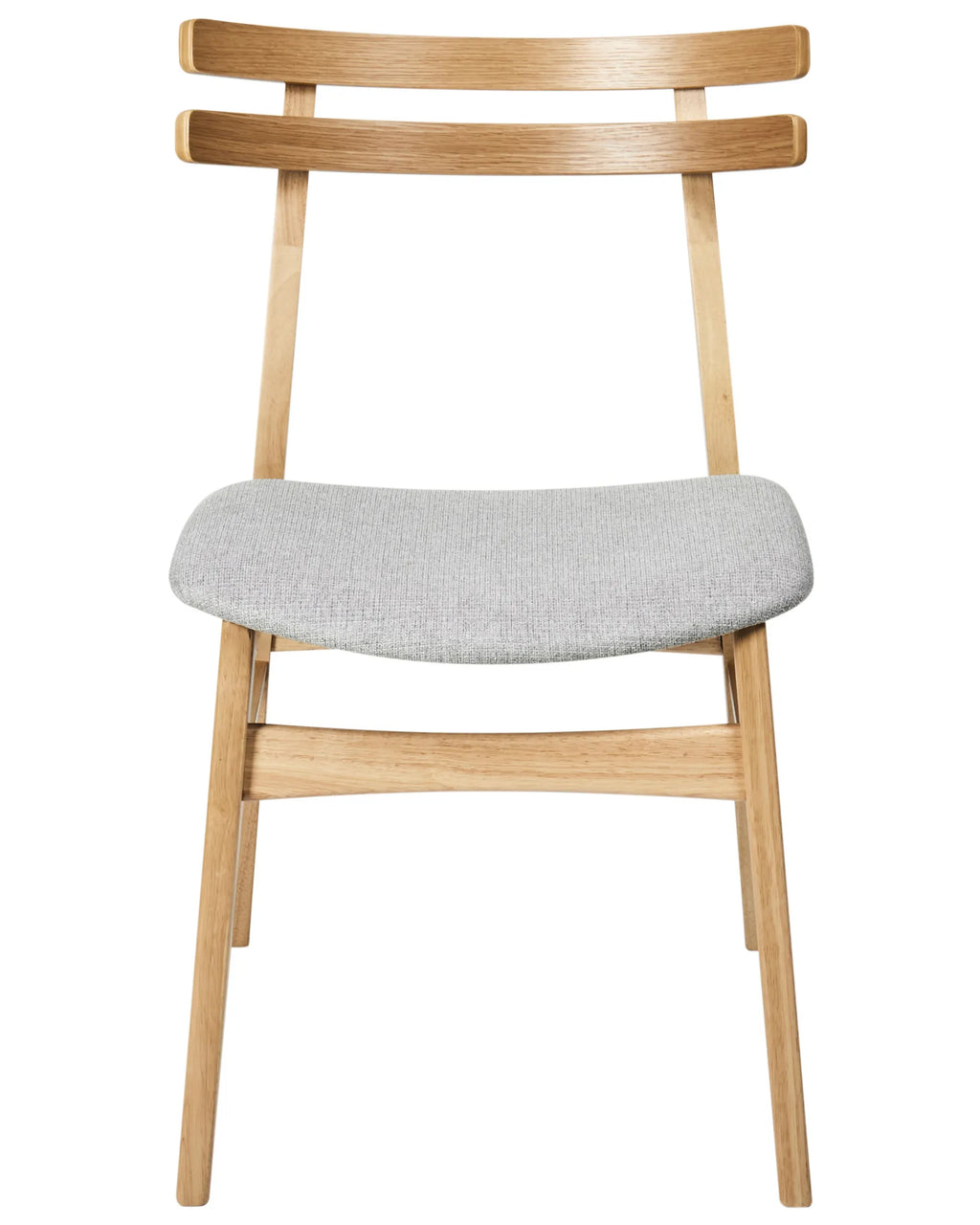 Set of 2 Dining Chairs CYNTHIANA Wood Light Brown/ Grey