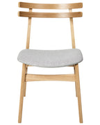 Set of 2 Dining Chairs CYNTHIANA Wood Light Brown/ Grey