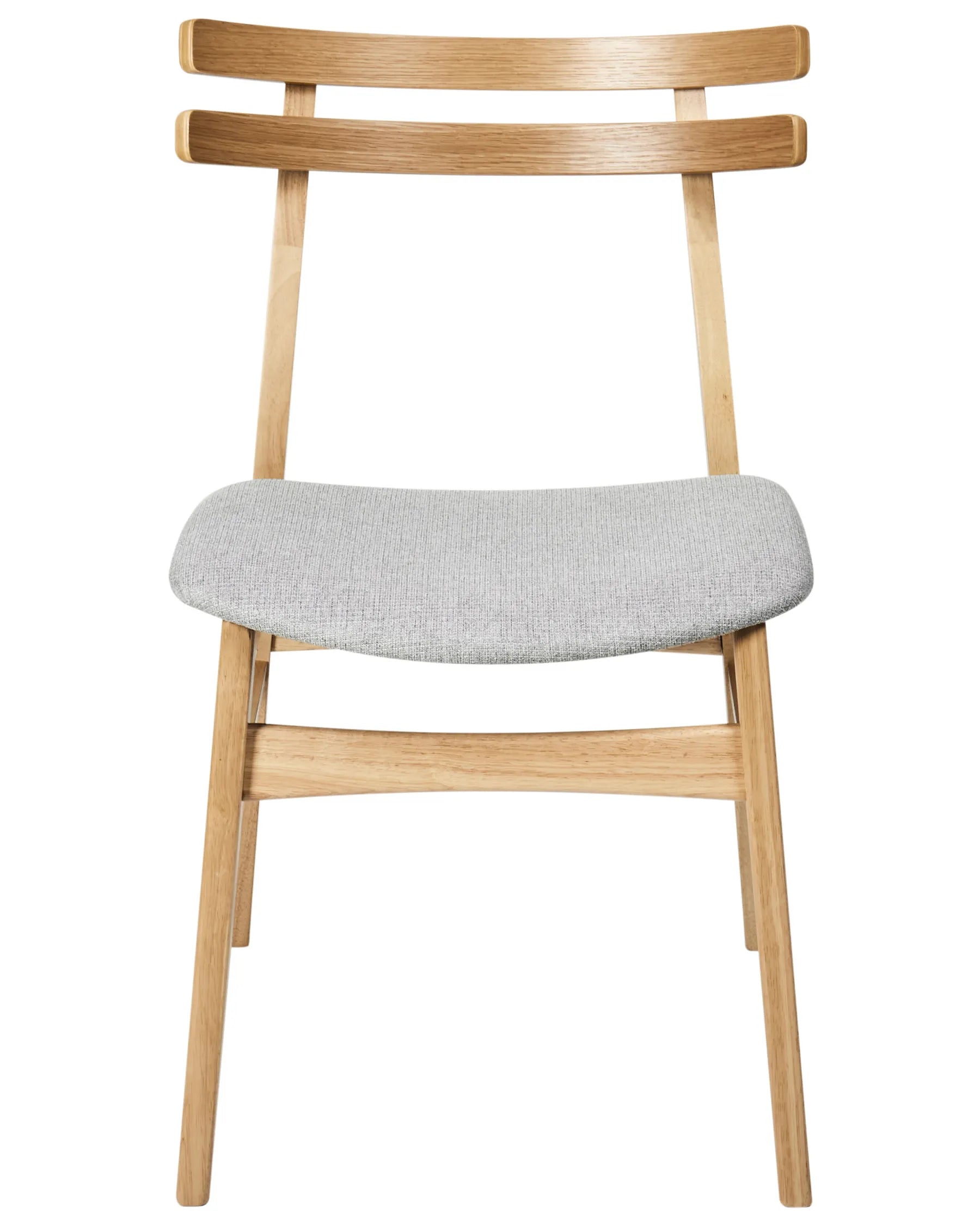 Set of 2 Dining Chairs CYNTHIANA Wood Light Brown/ Grey