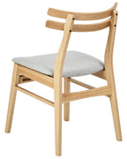 Set of 2 Dining Chairs CYNTHIANA Wood Light Brown/ Grey