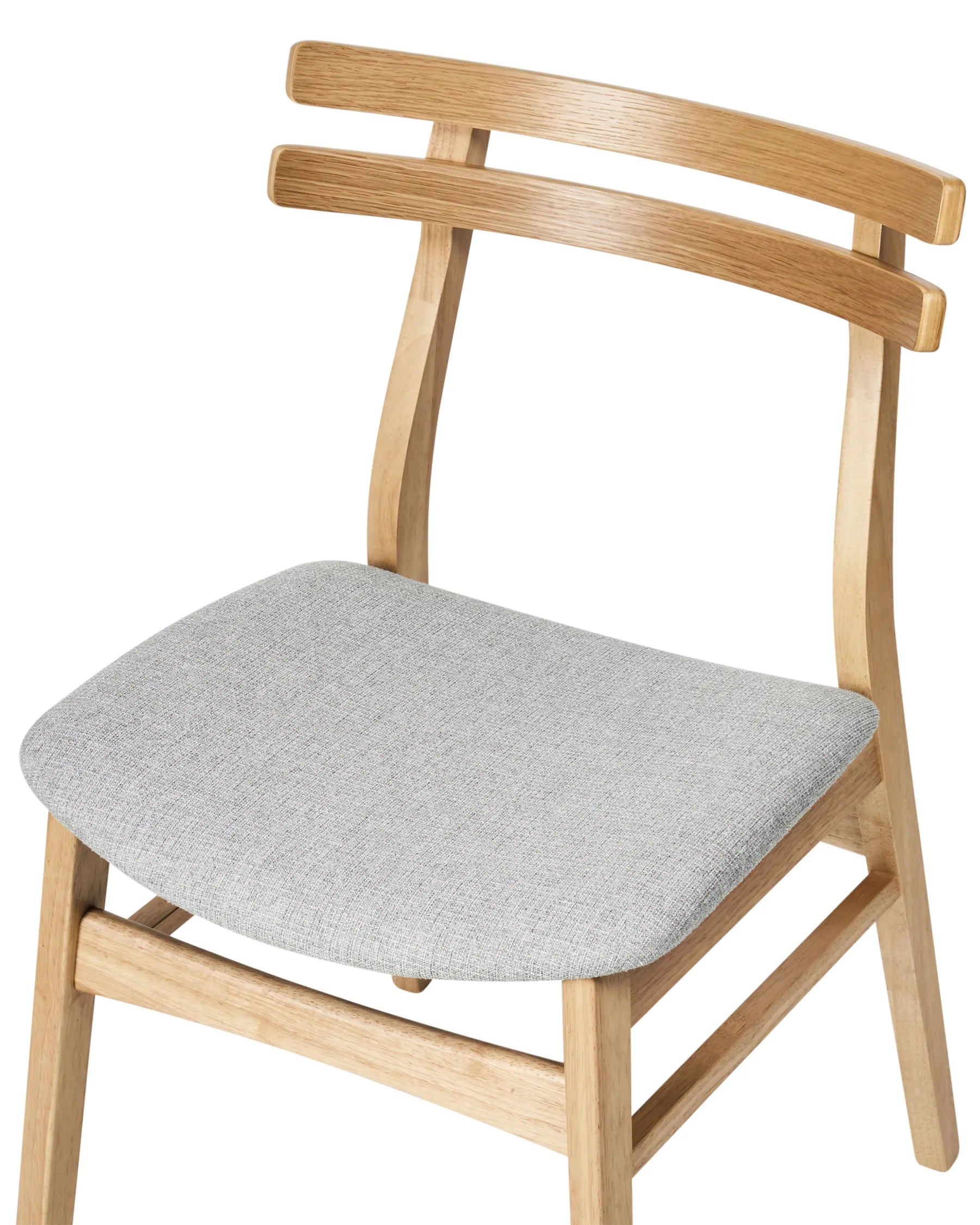 Set of 2 Dining Chairs CYNTHIANA Wood Light Brown/ Grey