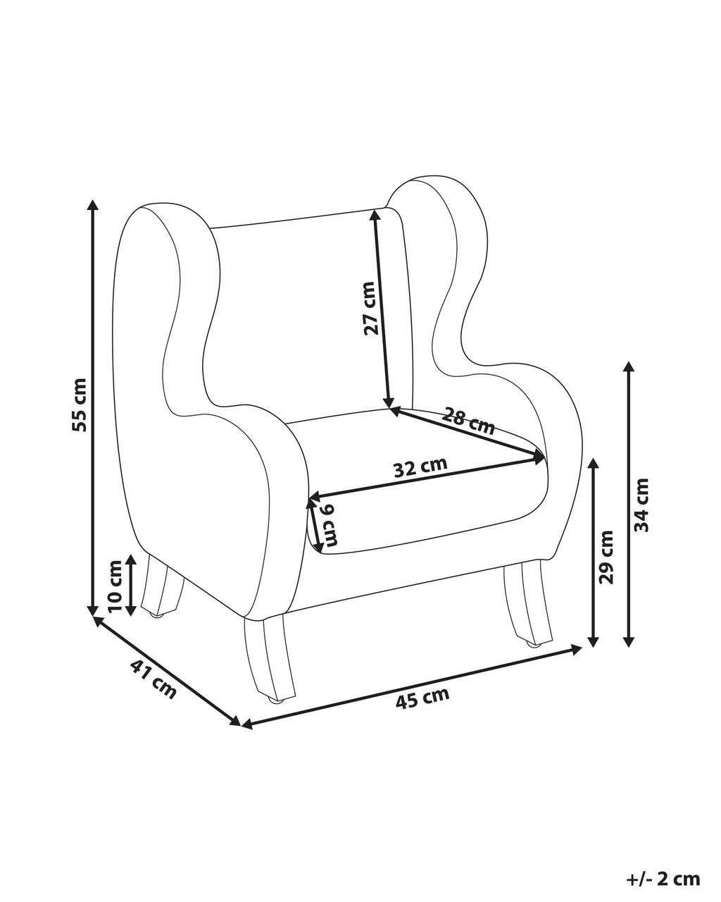 Kids Armchair FARUM Boucle Off-White