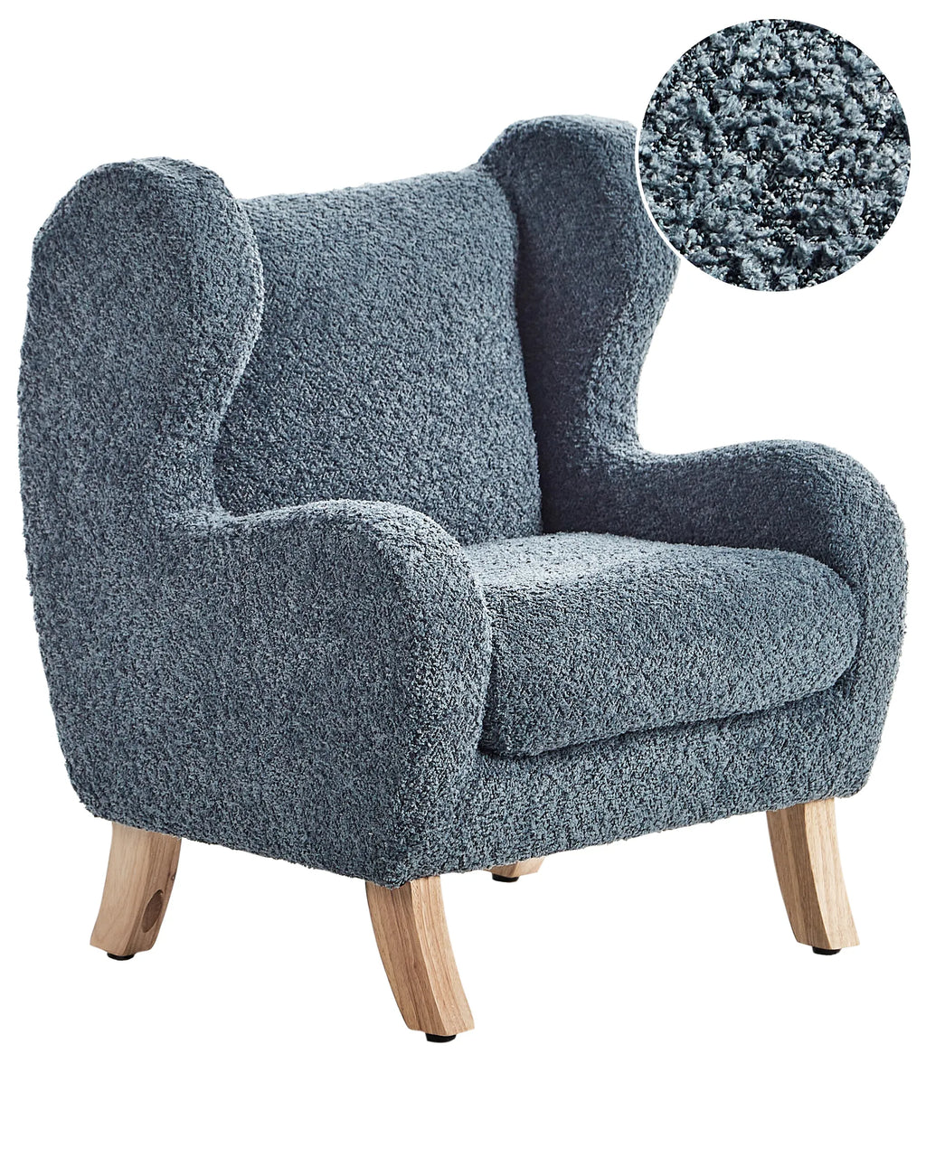 Kids Armchair FARUM Boucle Dark Blue