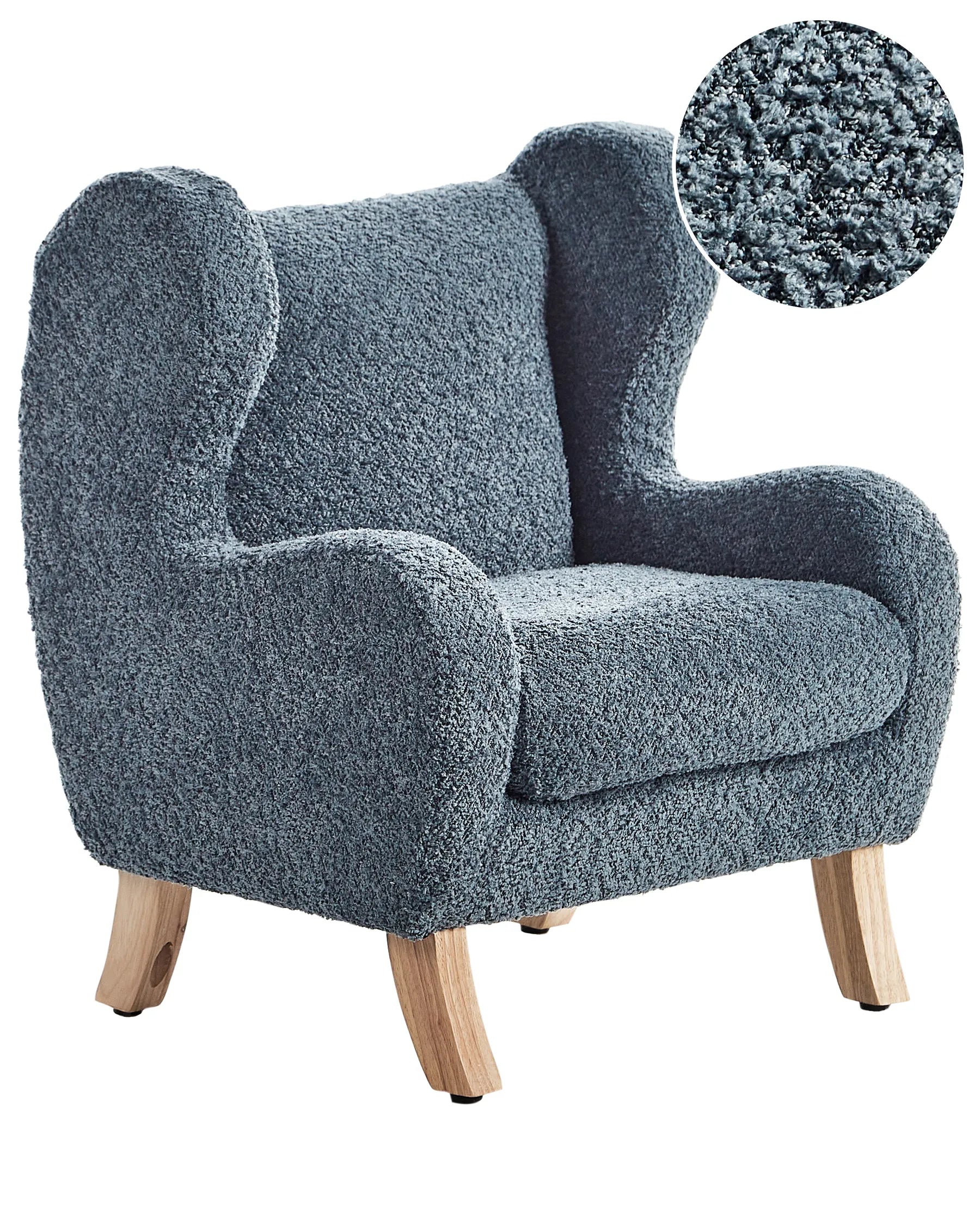 Kids Armchair FARUM Boucle Dark Blue