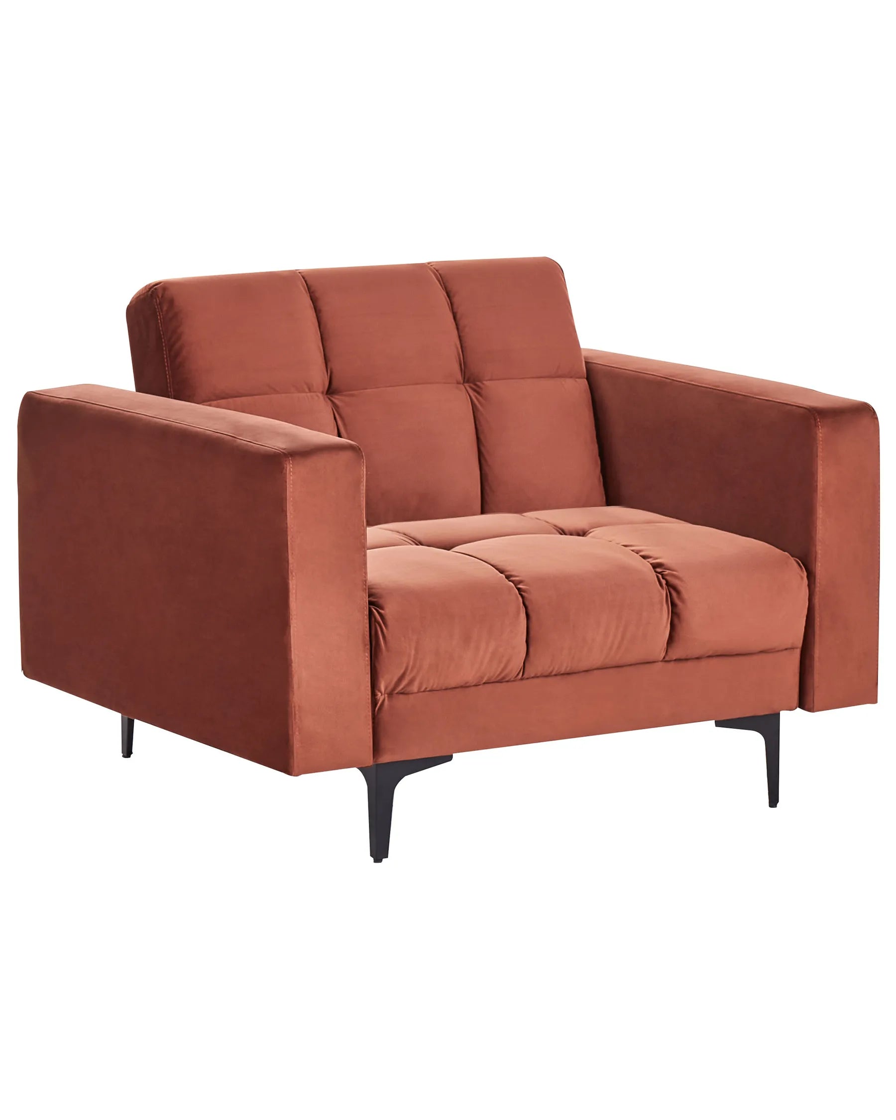 Armchair ALNES Velvet Light Red