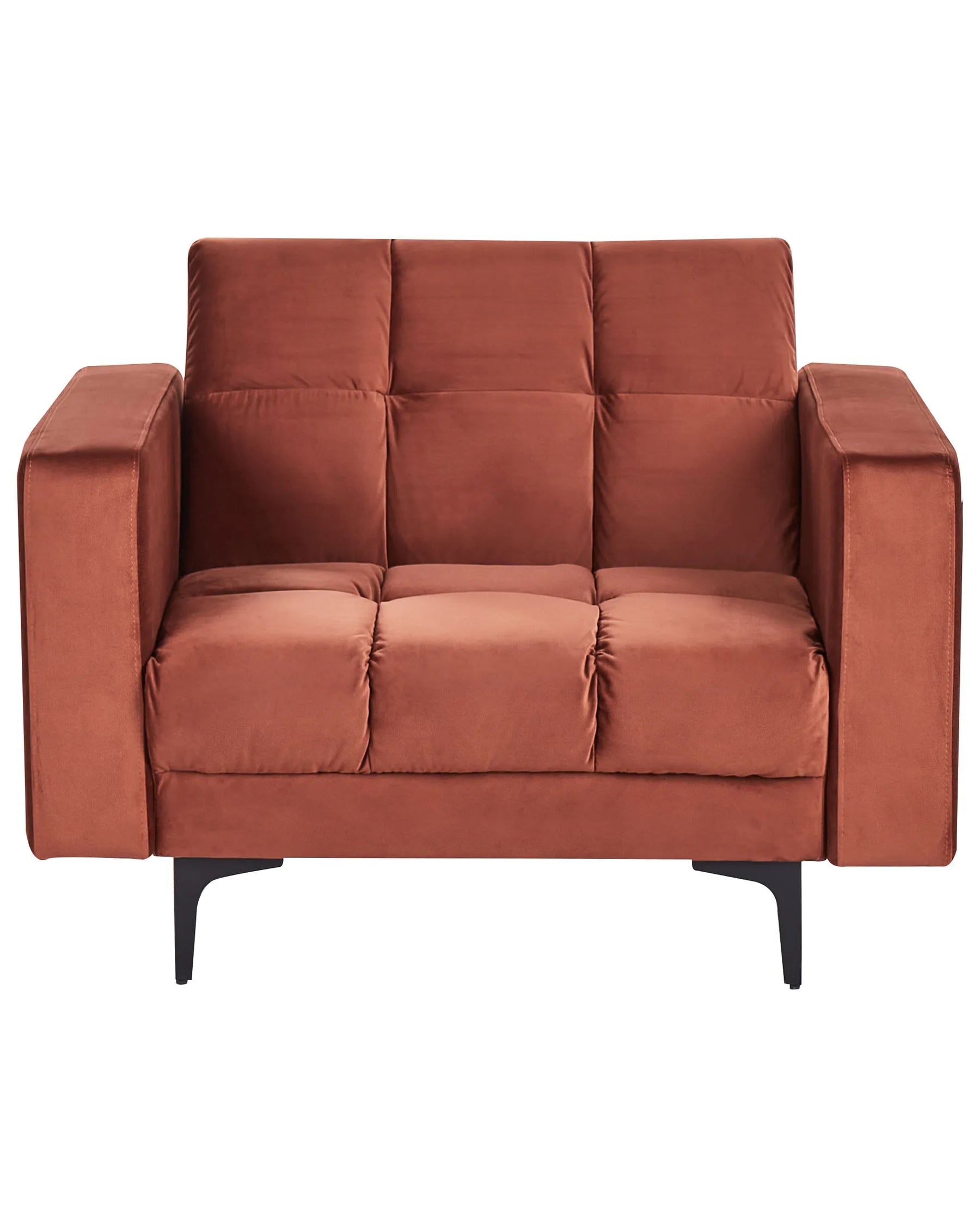 Armchair ALNES Velvet Light Red