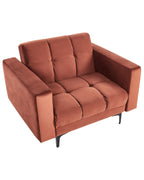 Armchair ALNES Velvet Light Red