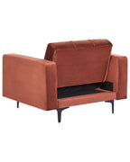 Armchair ALNES Velvet Light Red