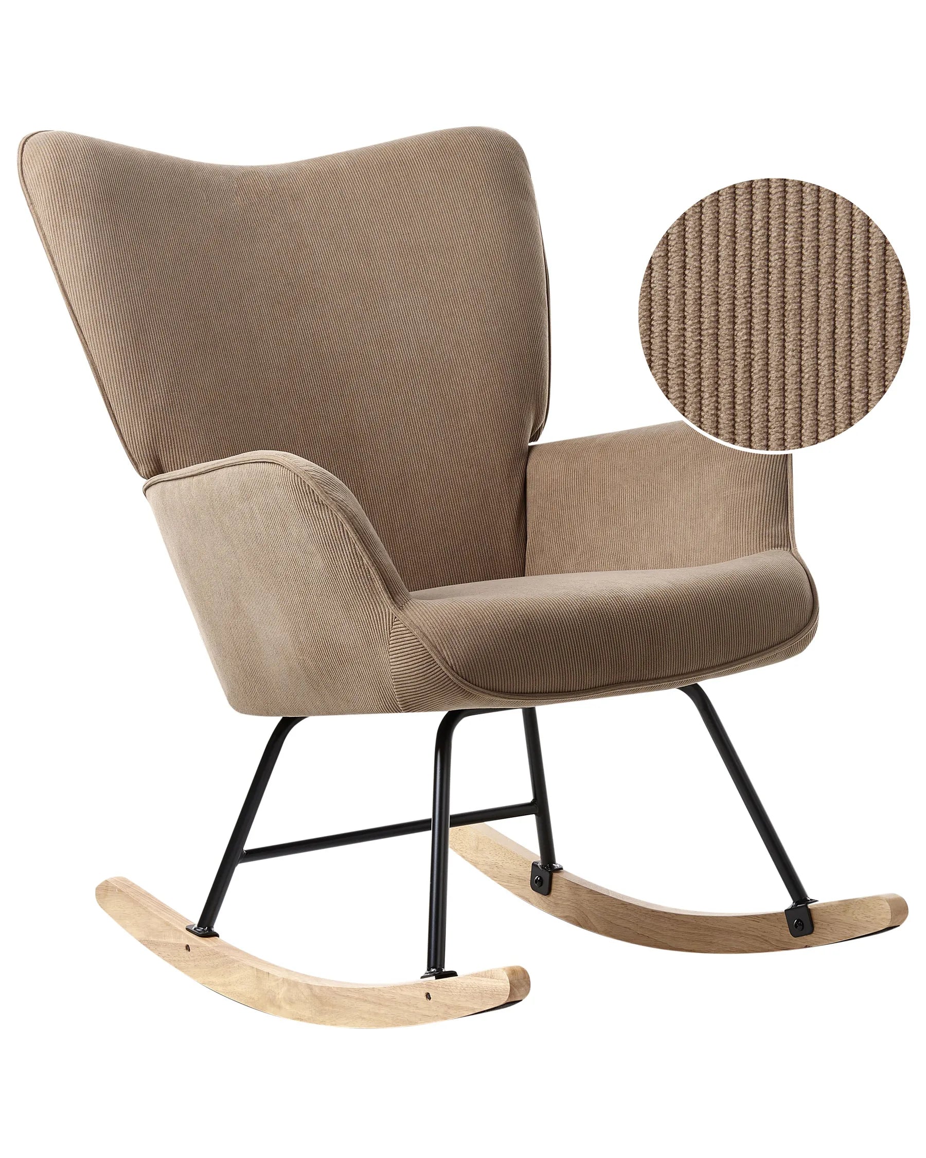 Rocking Chair ARSET Corduroy Taupe