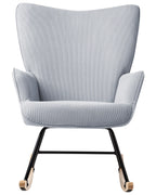 Rocking Chair ARSET Corduroy Light Blue