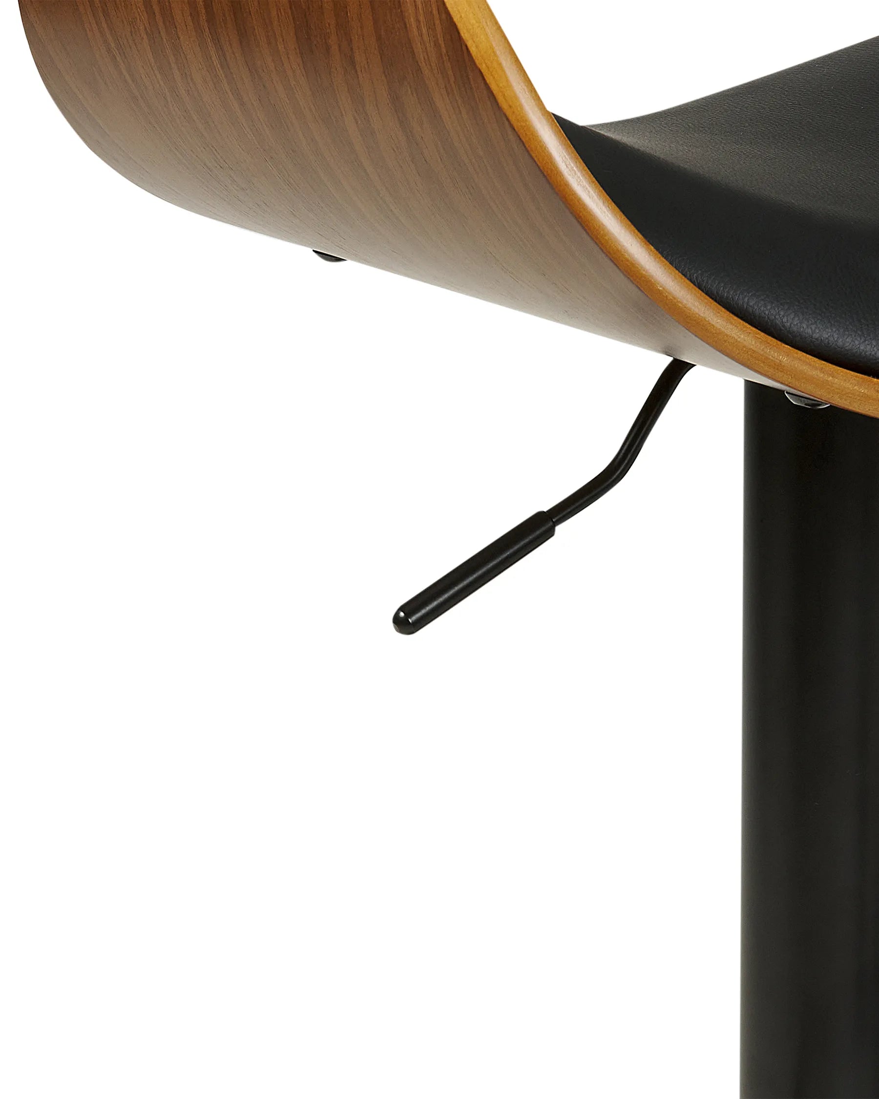 Set of 2 Bar Chairs BAKU II Faux Leather Swivel Black