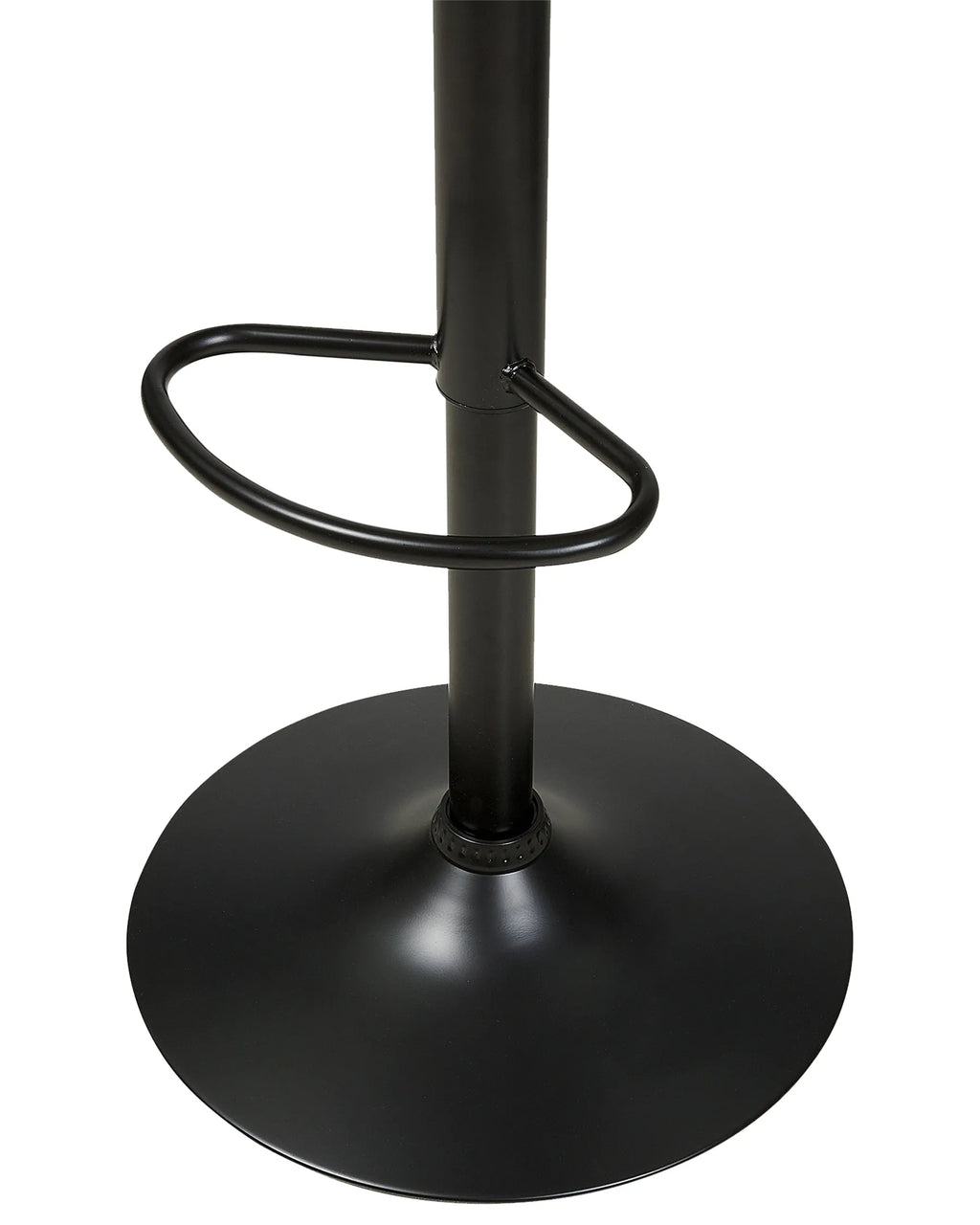Set of 2 Bar Chairs BAKU II Faux Leather Swivel Black