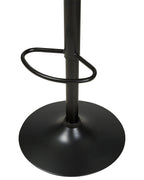 Set of 2 Bar Chairs BAKU II Faux Leather Swivel Black
