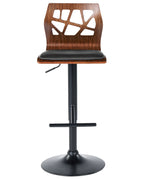 Set of 2 Bar Chairs PETERSBURG Faux Leather Swivel Black
