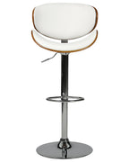 Set of 2 Bar Chairs ROTTERDAM Faux Leather Swivel White