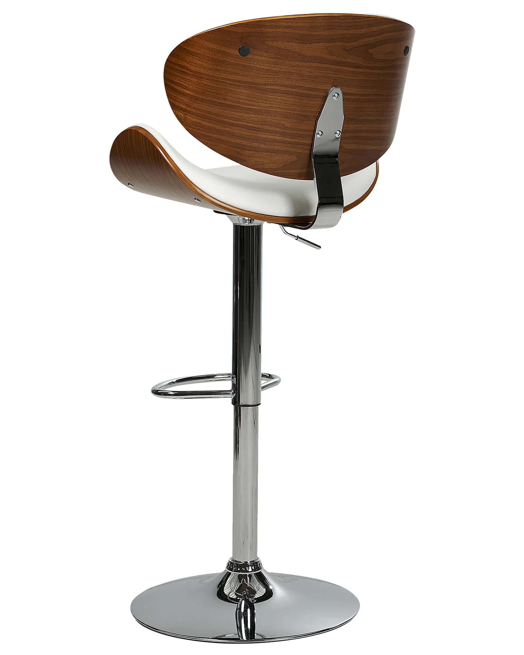 Set of 2 Bar Chairs ROTTERDAM Faux Leather Swivel White