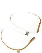 Set of 2 Bar Chairs ROTTERDAM Faux Leather Swivel White