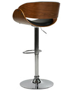 Set of 2 Bar Chairs BAKU Faux Leather Swivel Black
