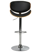 Set of 2 Bar Chairs ROTTERDAM Faux Leather Swivel Black