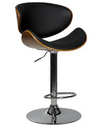 Set of 2 Bar Chairs ROTTERDAM Faux Leather Swivel Black