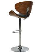 Set of 2 Bar Chairs ROTTERDAM Faux Leather Swivel Black
