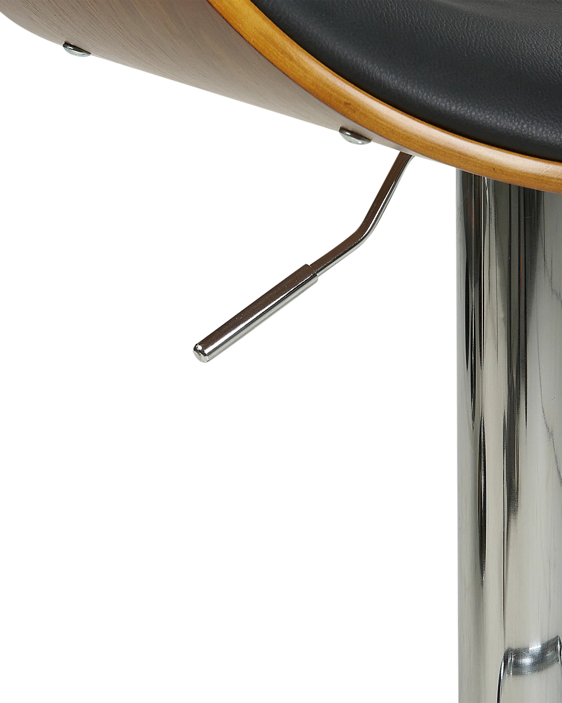 Set of 2 Bar Chairs ROTTERDAM Faux Leather Swivel Black