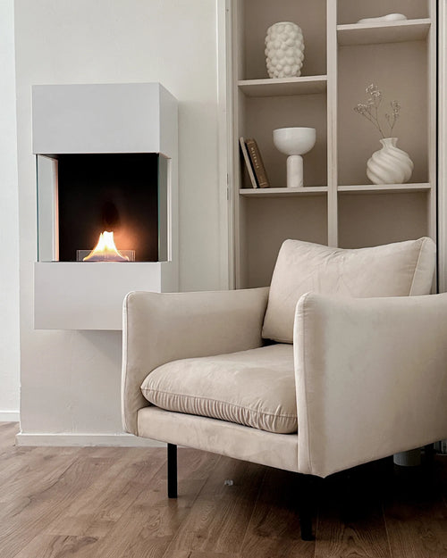 Armchair VINTERBRO Velvet Light Beige
