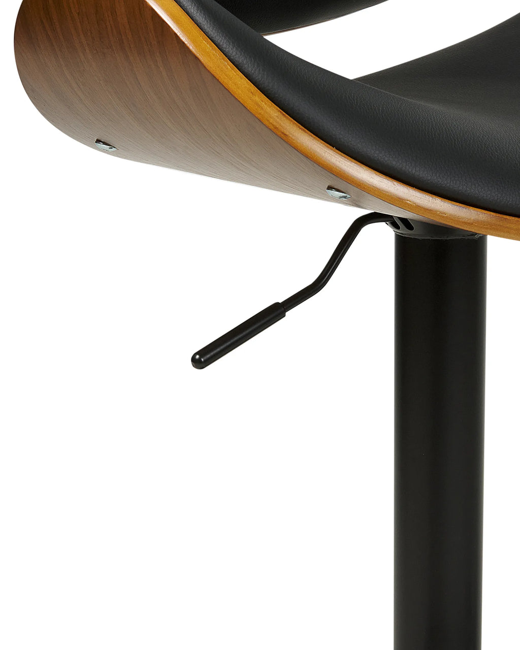 Set of 2 Bar Chairs ROTTERDAM II Faux Leather Swivel Black
