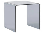 Set of 2 Side Tables KENDALL Tempered Glass Black