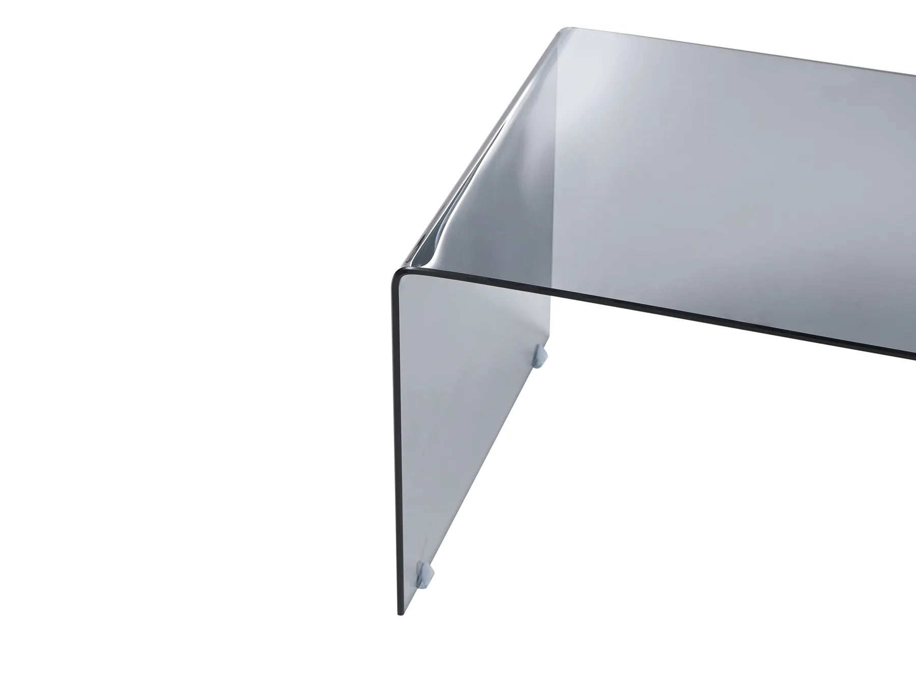 Set of 2 Side Tables KENDALL Tempered Glass Black