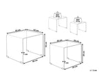 Set of 2 Side Tables KENDALL Tempered Glass Black