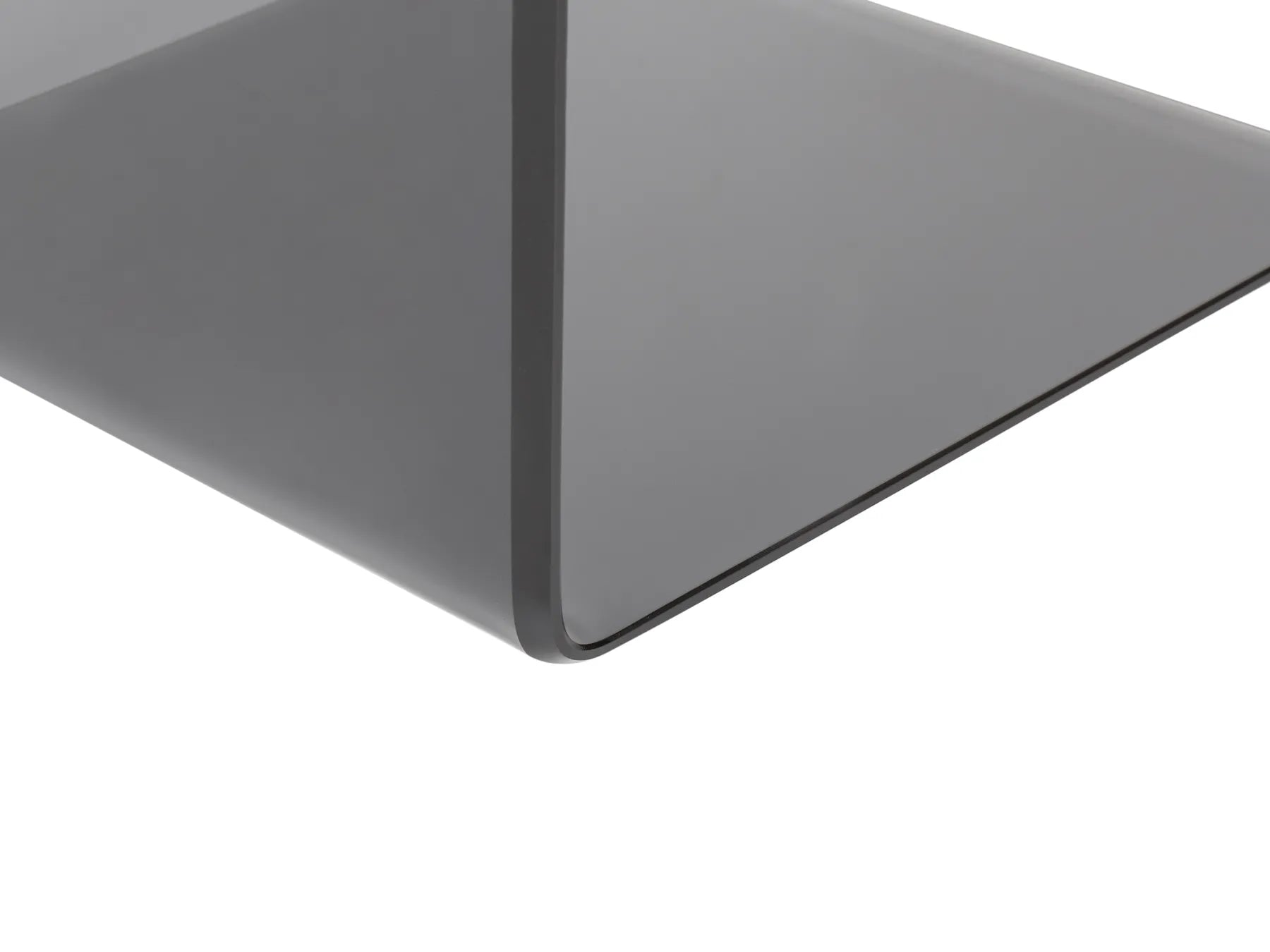 Side Table LOURDES Tempered Glass Black