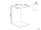 Side Table LOURDES Tempered Glass Black