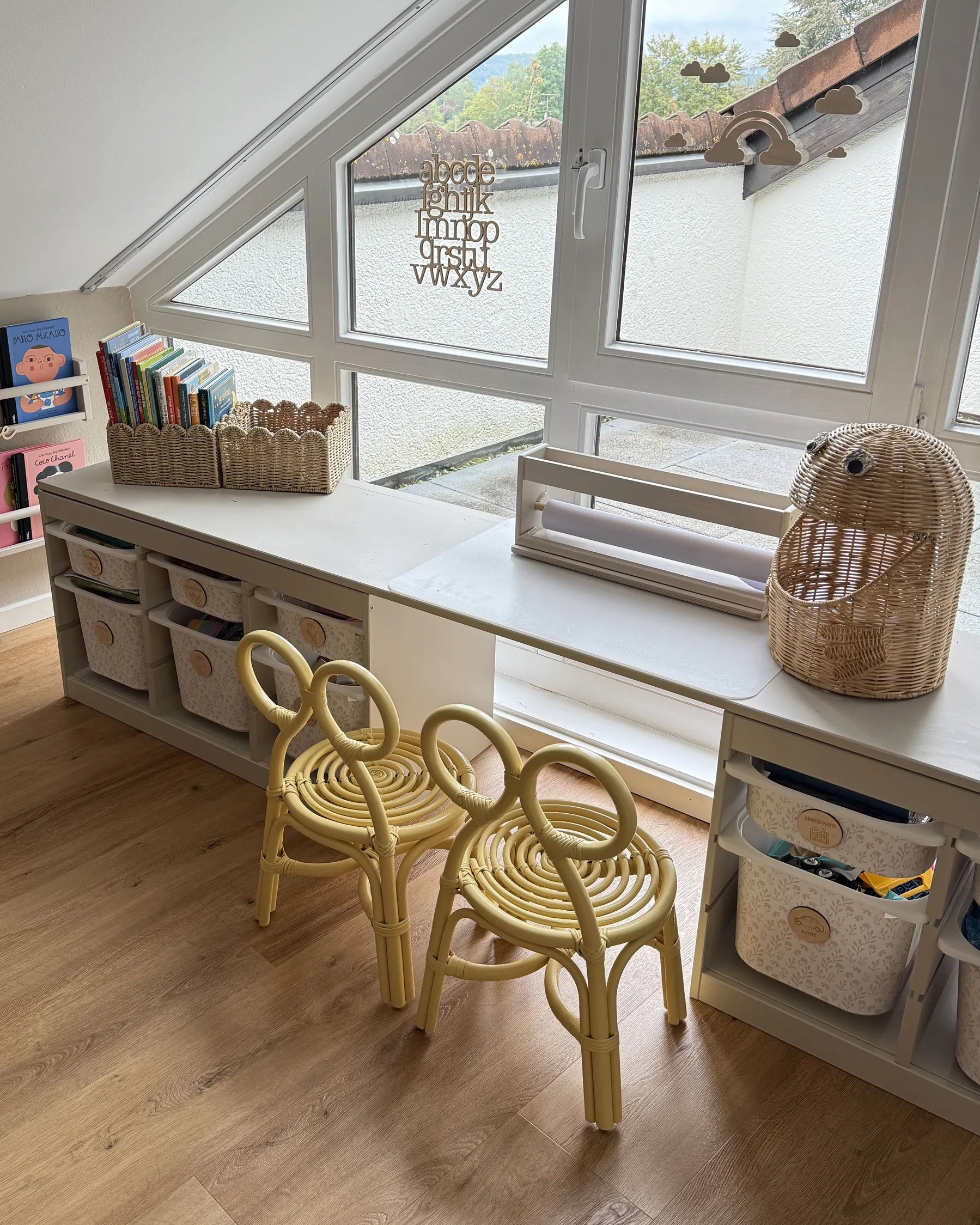 Kids Chair MIRTIA Rattan Yellow
