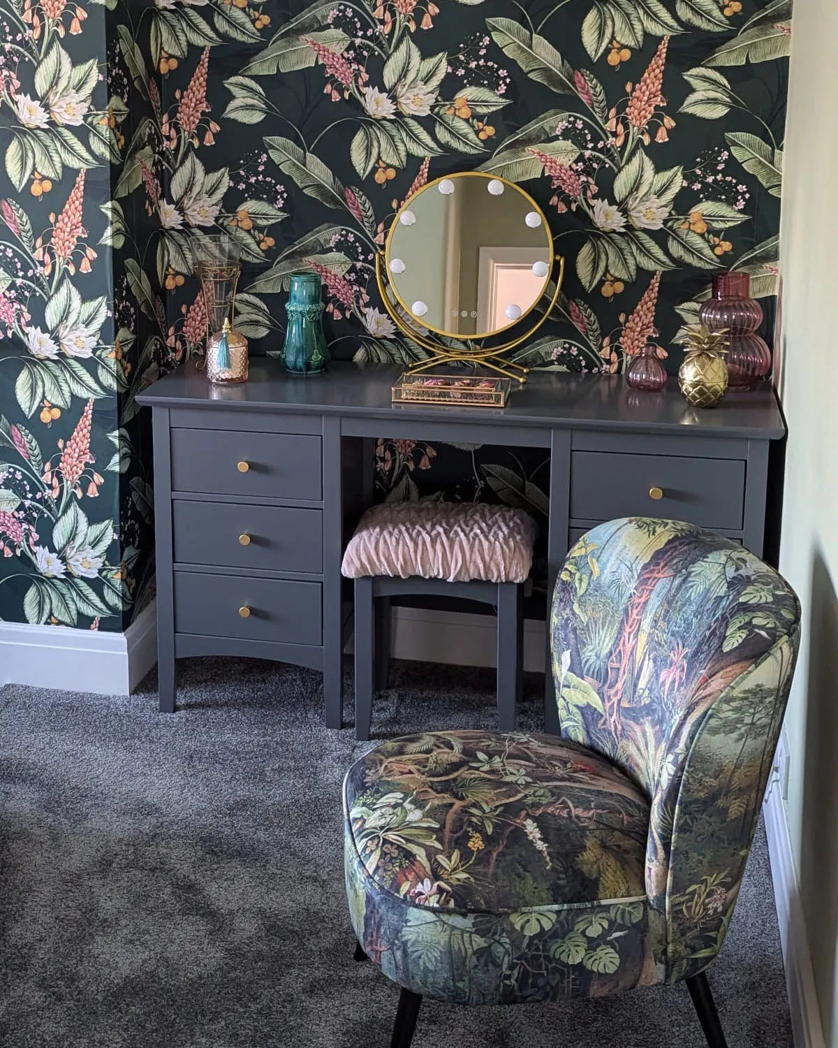 Armchair VOSS Fabric Dark Green