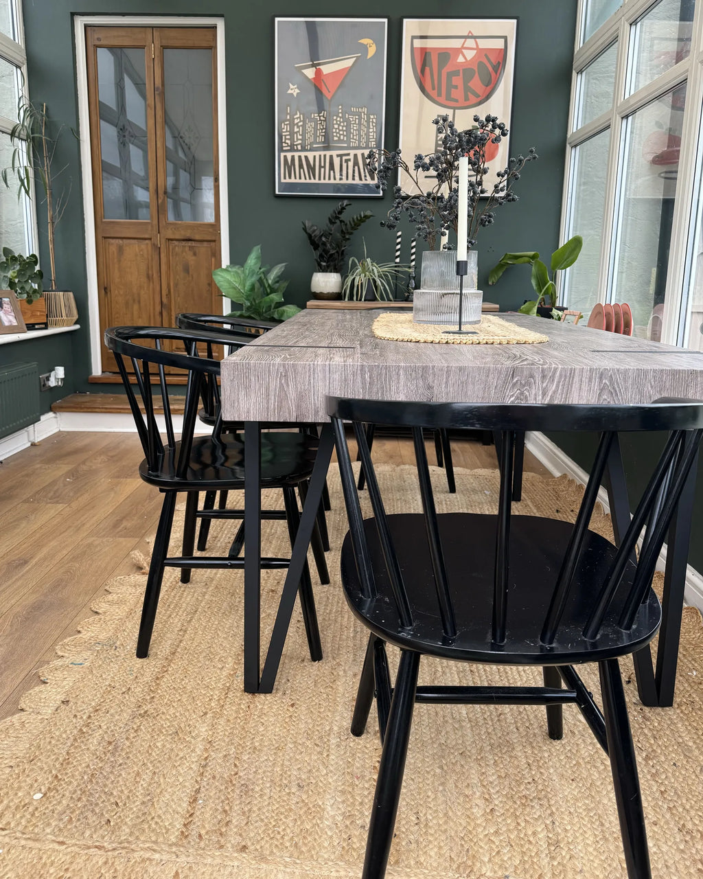 Dining Table ADENA Brown 180 cm 90 cm