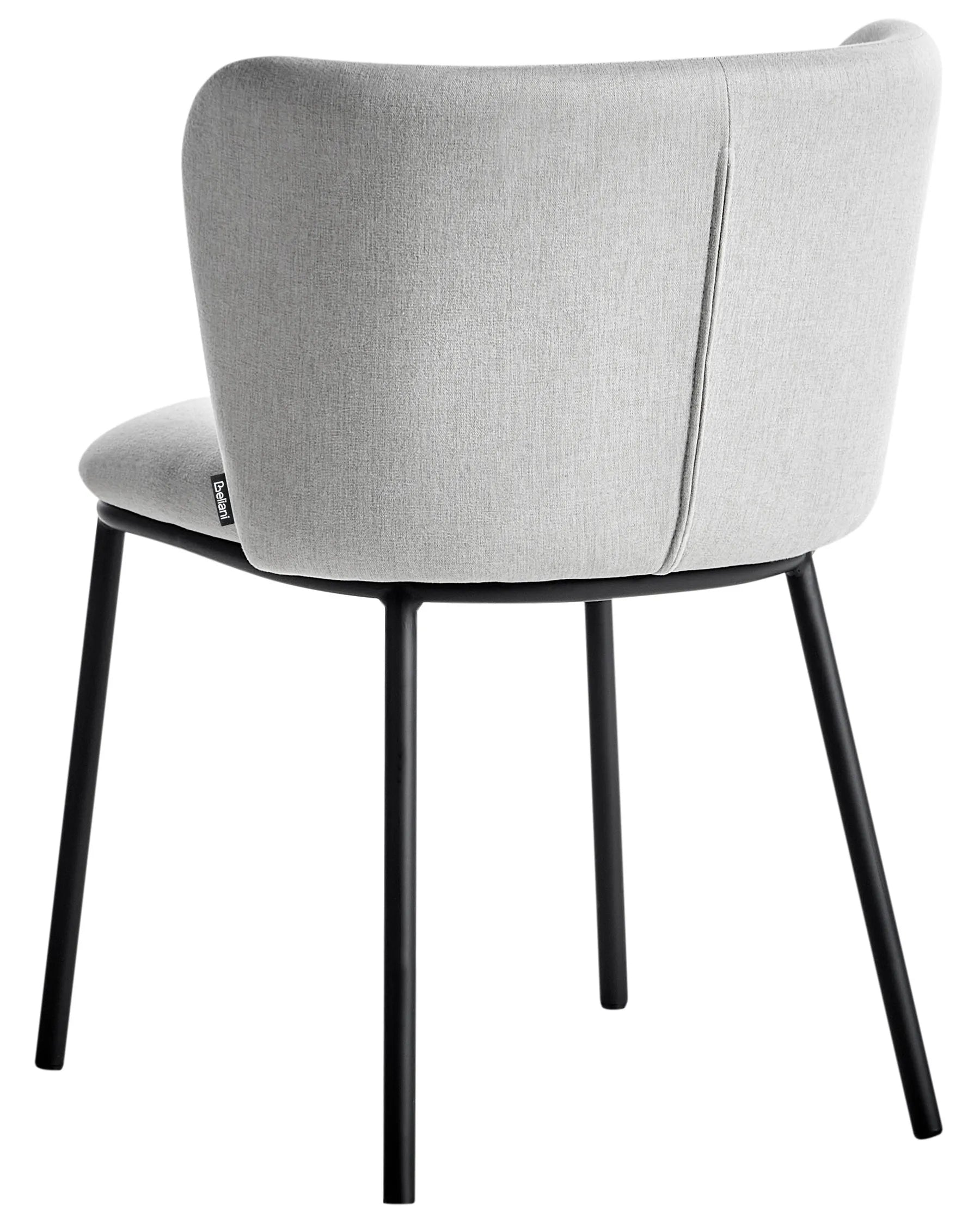 Set of 2 Dining Chairs MINA Fabric Light Grey