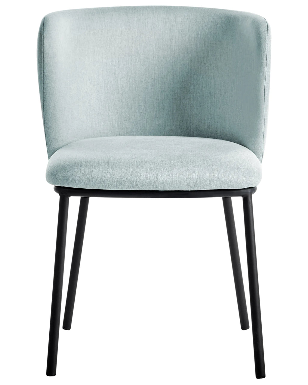 Set of 2 Dining Chairs MINA Fabric Light Blue