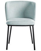 Set of 2 Dining Chairs MINA Fabric Light Blue