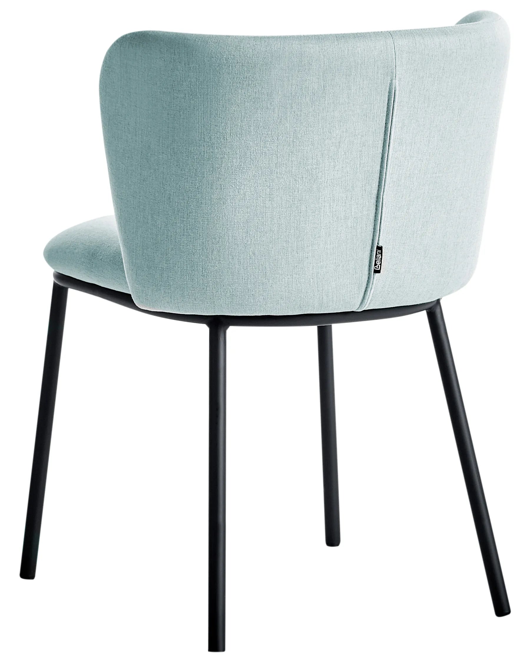 Set of 2 Dining Chairs MINA Fabric Light Blue