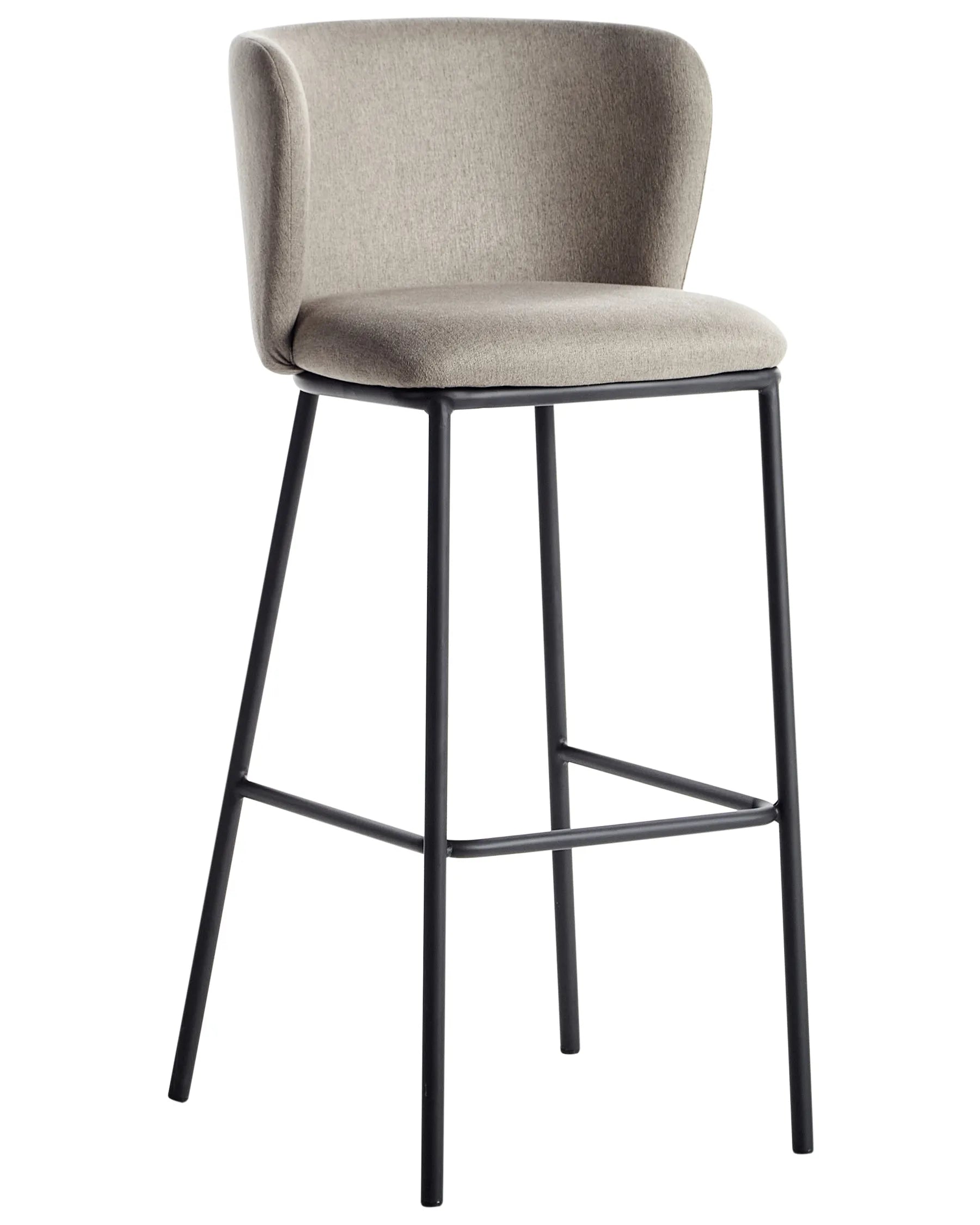 Set of 2 Bar Chairs MINA Taupe