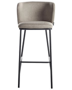 Set of 2 Bar Chairs MINA Taupe