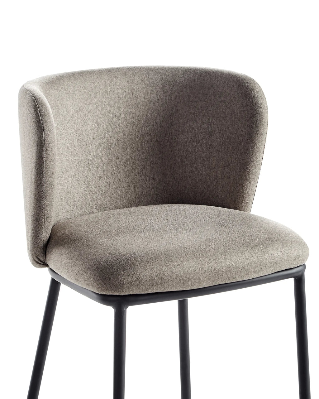 Set of 2 Bar Chairs MINA Taupe
