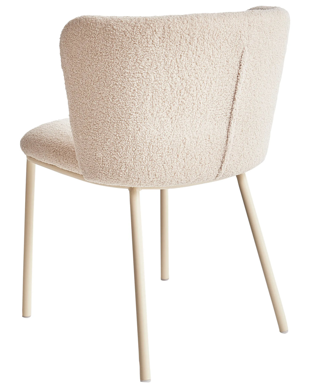 Set of 2 Dining Chairs MINA II Boucle Light Beige