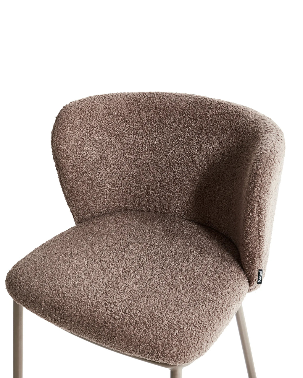 Set of 2 Dining Chairs MINA II Boucle Light Brown