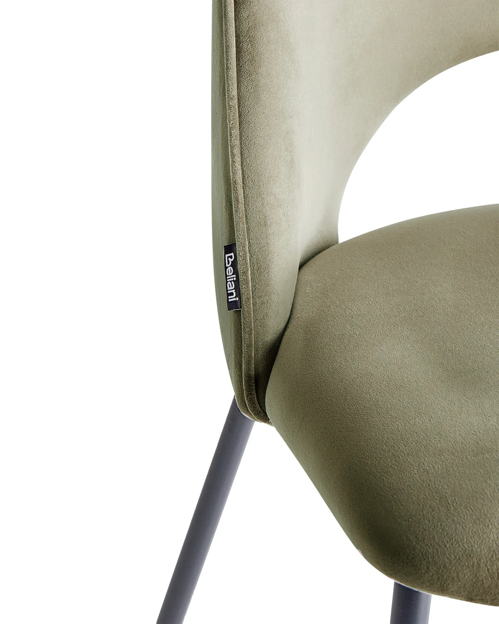 Set of 2 Dining Chairs COVELO Velvet Dark Green