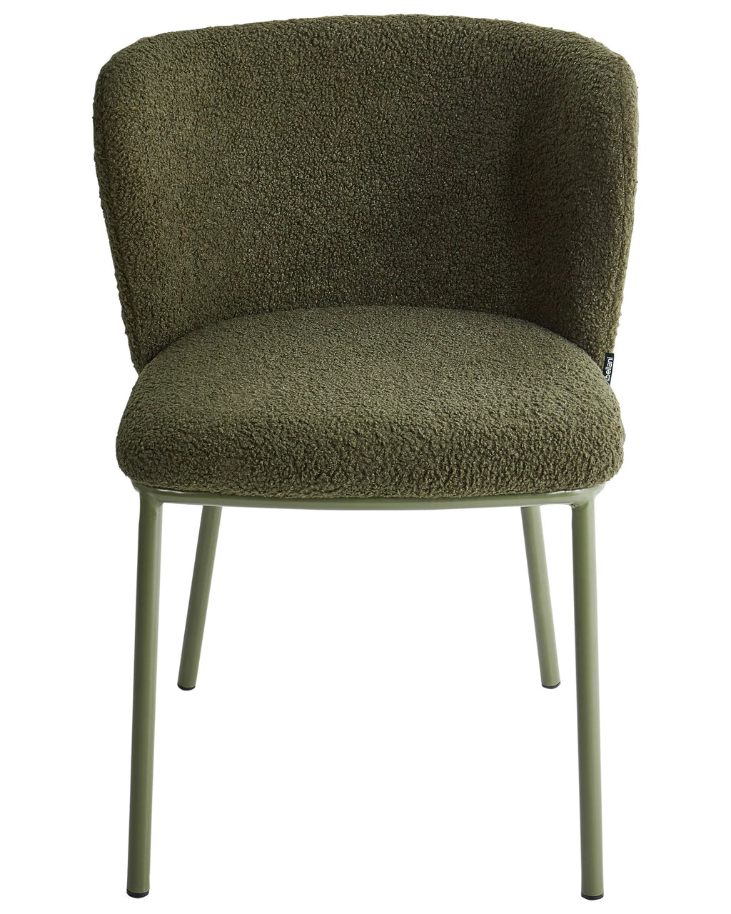 Set of 2 Dining Chairs MINA II Boucle Dark Green