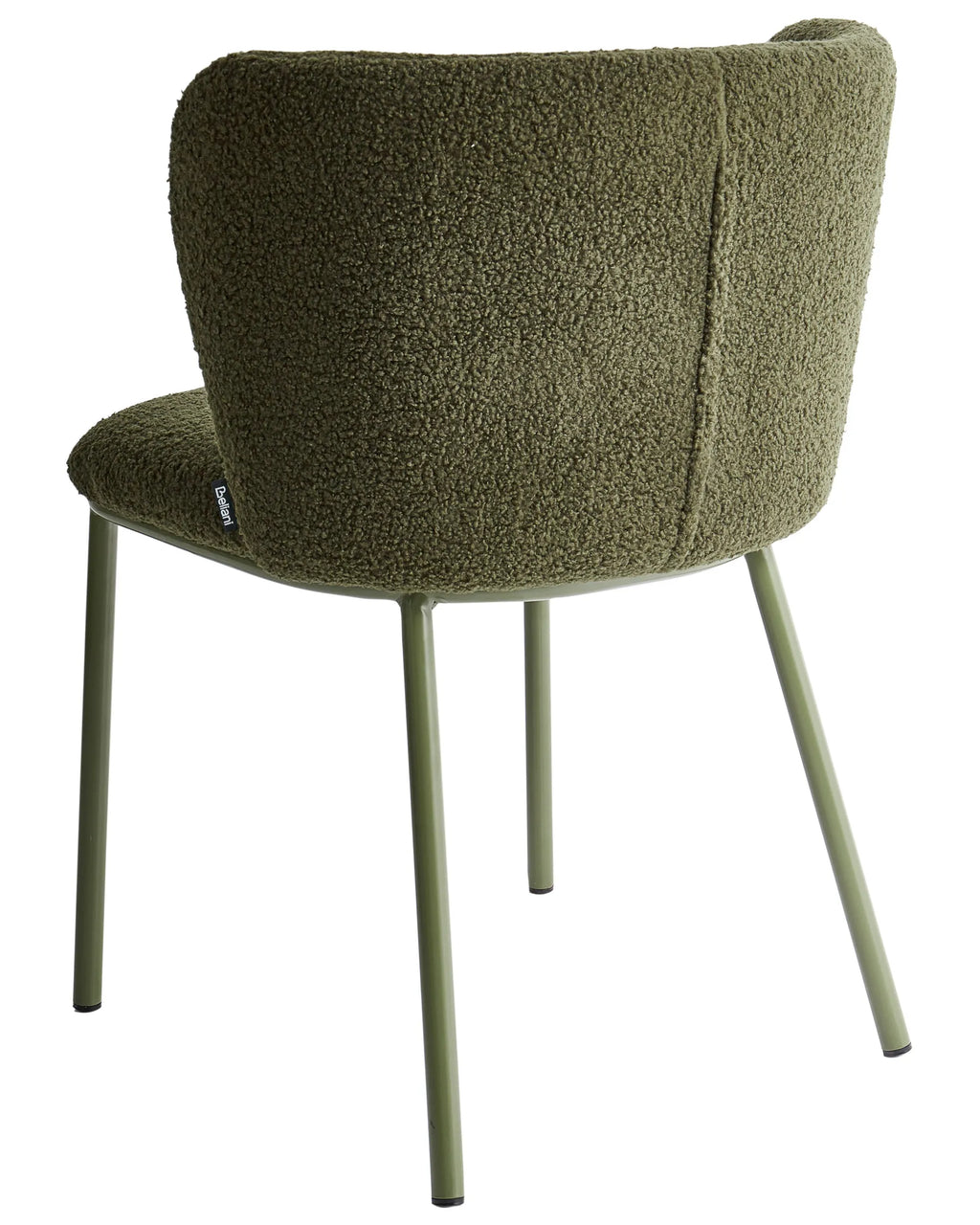 Set of 2 Dining Chairs MINA II Boucle Dark Green