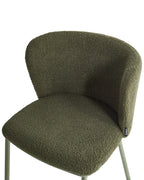 Set of 2 Dining Chairs MINA II Boucle Dark Green